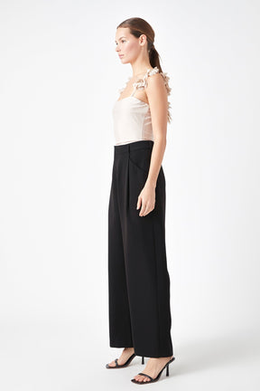 ENDLESS ROSE - Rosette Shoulder Fitted Top - TOPS available at Objectrare