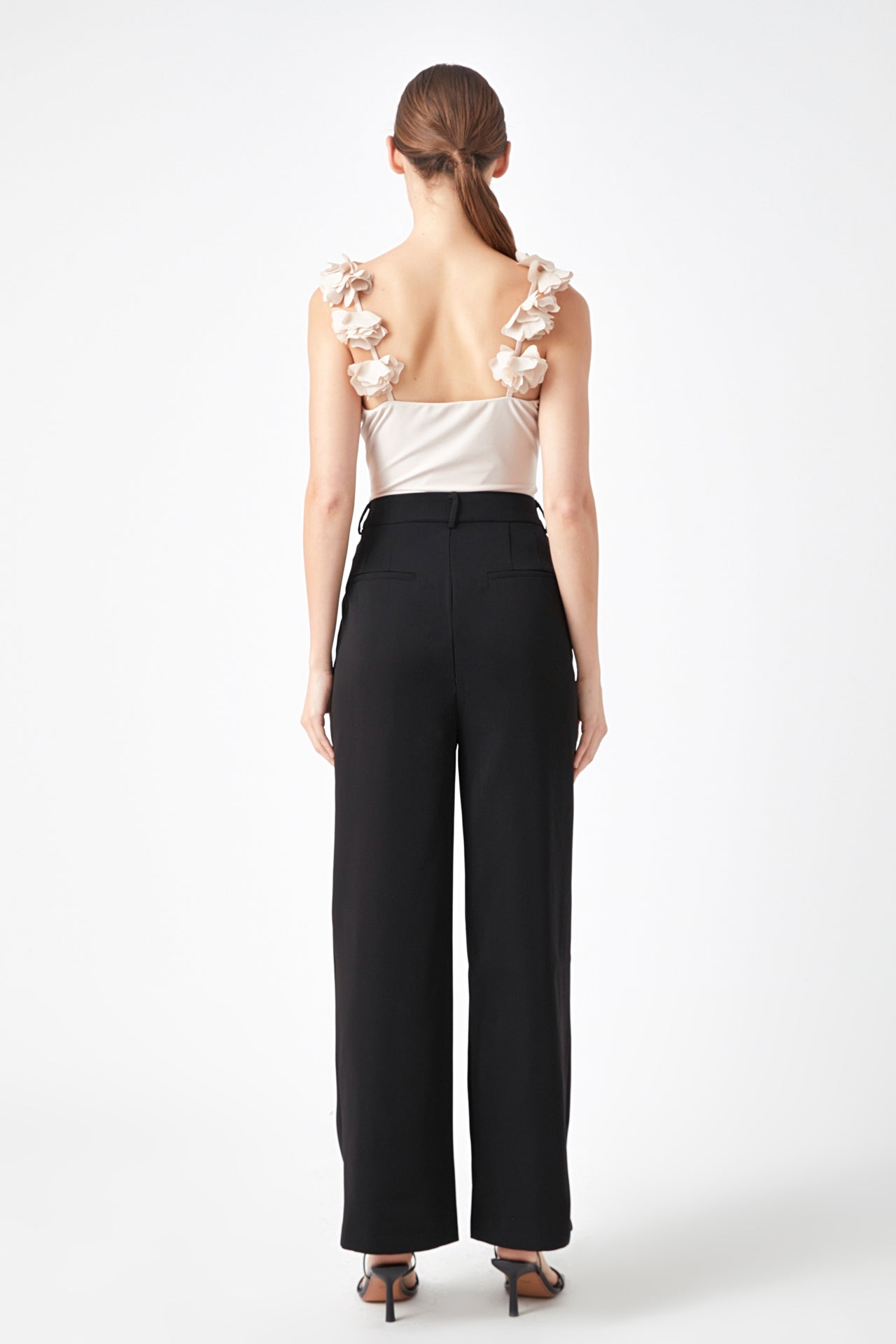 ENDLESS ROSE - Rosette Shoulder Fitted Top - TOPS available at Objectrare