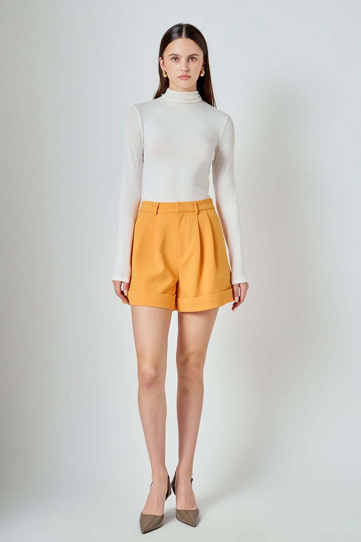 ENDLESS ROSE - Pintucked Shorts - SHORTS available at Objectrare