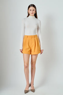 ENDLESS ROSE - Pintucked Shorts - SHORTS available at Objectrare
