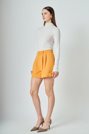 ENDLESS ROSE - Pintucked Shorts - SHORTS available at Objectrare