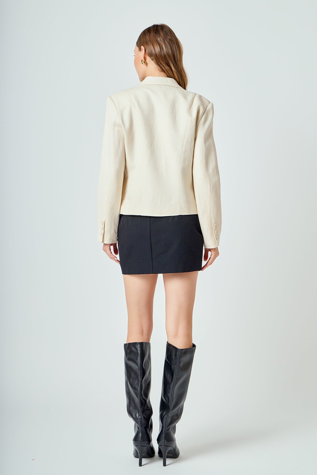 ENDLESS ROSE - Linen Two Buttoned Blazer - BLAZERS available at Objectrare