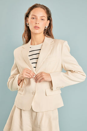 ENDLESS ROSE - Endless Rose - Linen Two Buttoned Blazer - BLAZERS available at Objectrare