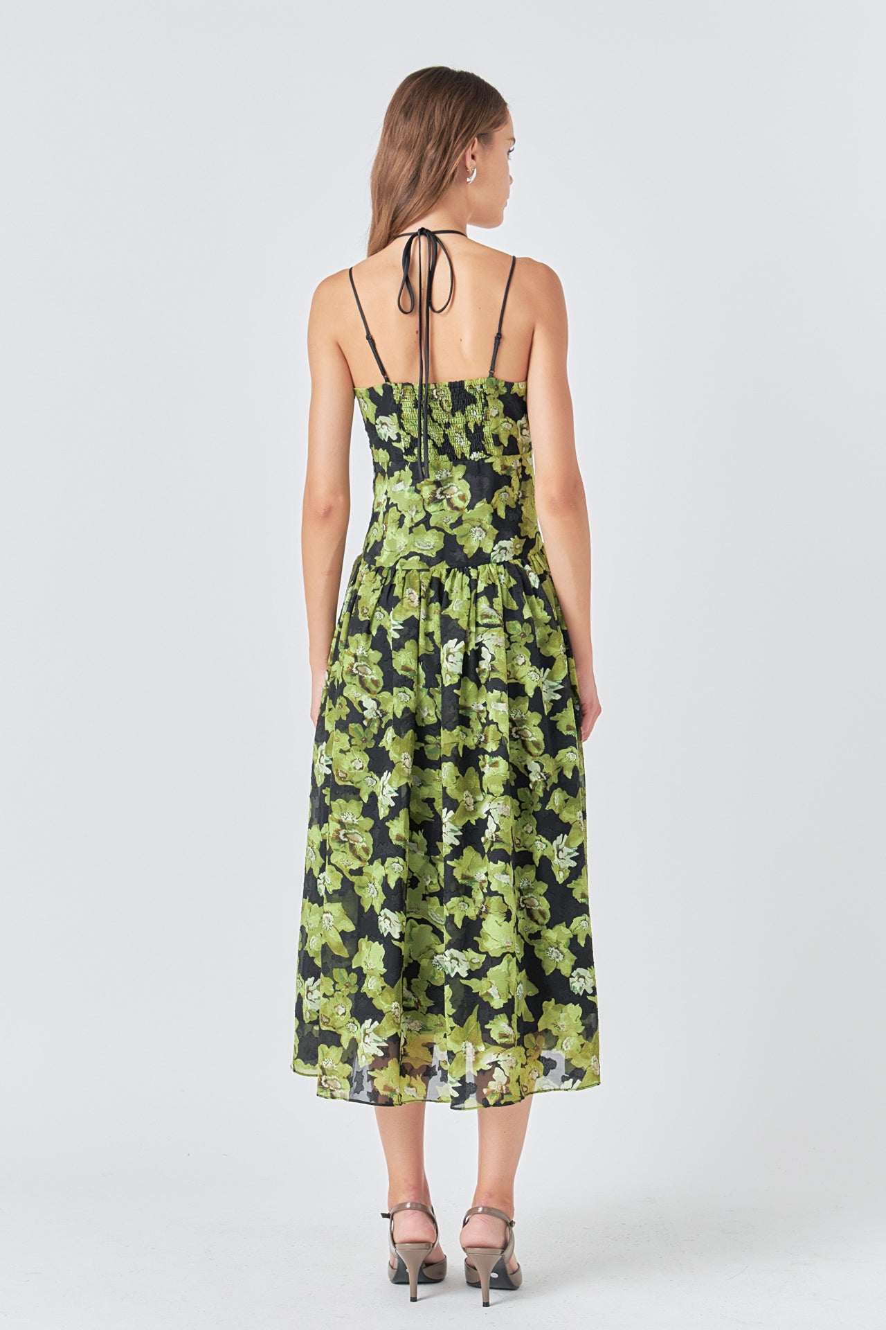 ENDLESS ROSE - Front Cut Out Floral Maxi Dress - DRESSES available at Objectrare