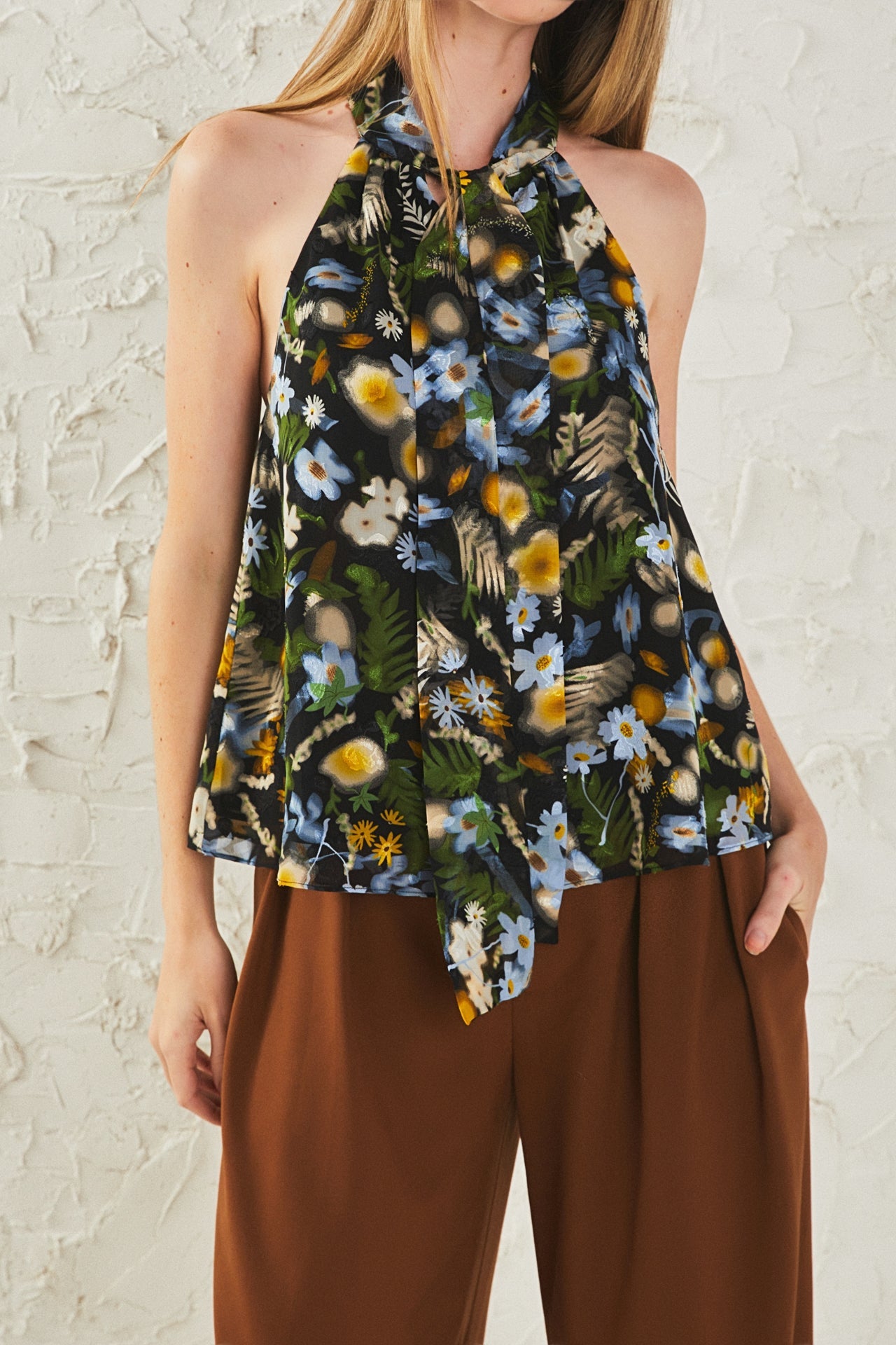 ENDLESS ROSE - Floral Halter Top - TOPS available at Objectrare