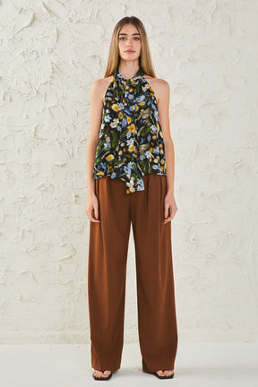 ENDLESS ROSE - Floral Halter Top - TOPS available at Objectrare
