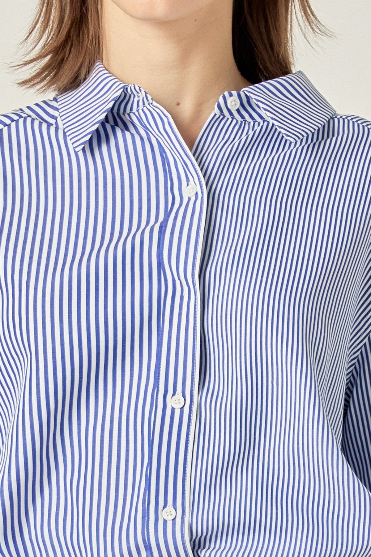 Colorblock Stripe Cotton Shirt