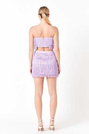 ENDLESS ROSE - Fringe Tiered Mini Skirt - SKIRTS available at Objectrare