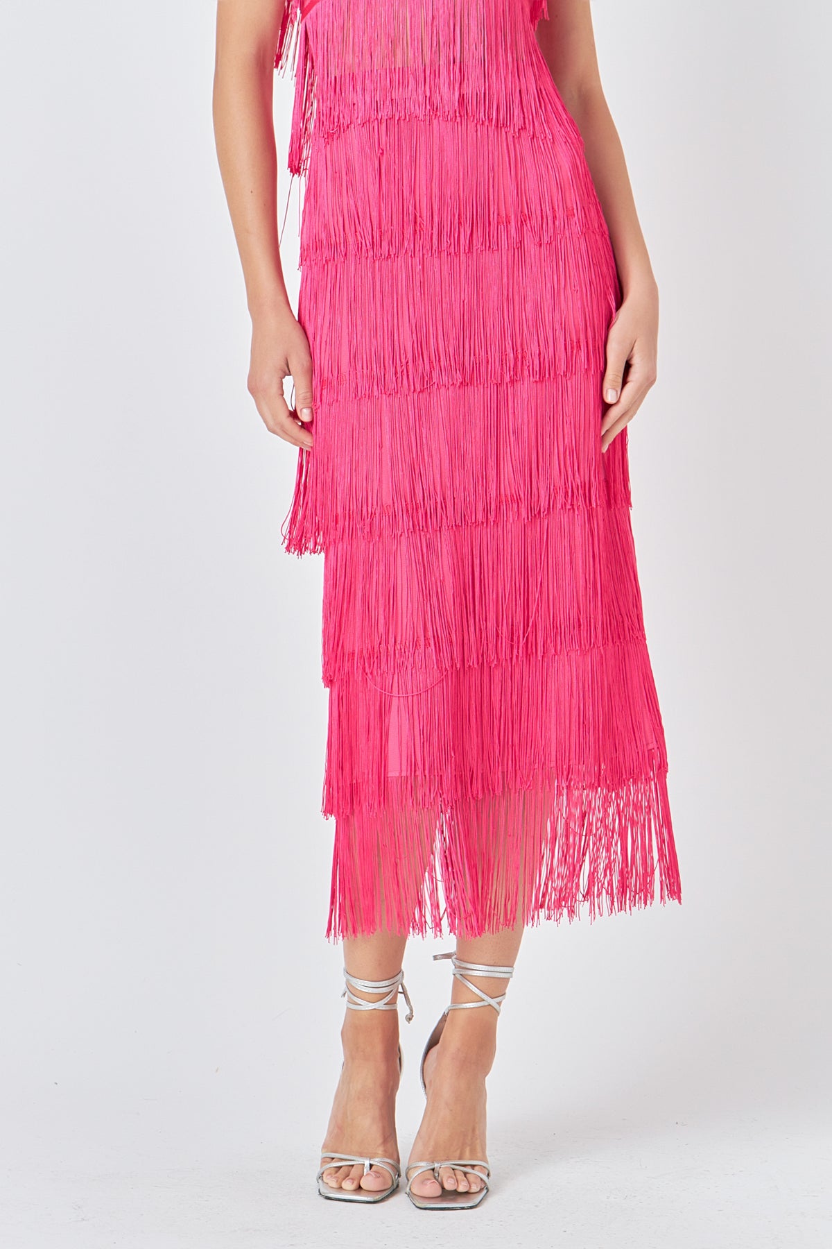 ENDLESS ROSE - Fringe Tiered Maxi Skirt - SKIRTS available at Objectrare