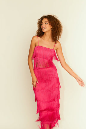 ENDLESS ROSE - Endless Rose - Fringe Tiered Maxi Skirt - SKIRTS available at Objectrare