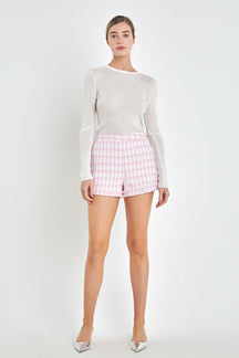 ENGLISH FACTORY - Loose Knit Long Sleeve Top - TOPS available at Objectrare