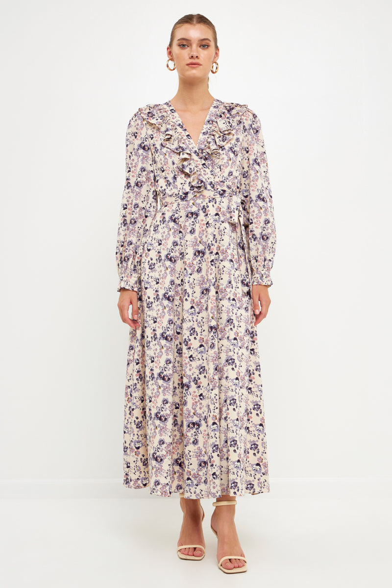 ENDLESS ROSE - Wrap Style Maxi Dress - DRESSES available at Objectrare
