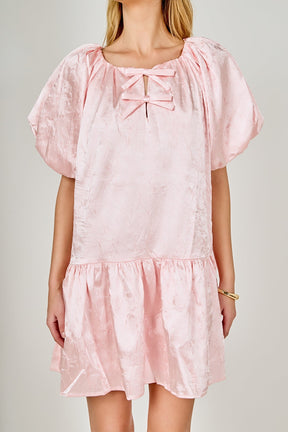 ENDLESS ROSE - Sheen Bow Detail Mini Dress - DRESSES available at Objectrare