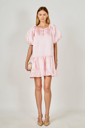 ENDLESS ROSE - Sheen Bow Detail Mini Dress - DRESSES available at Objectrare