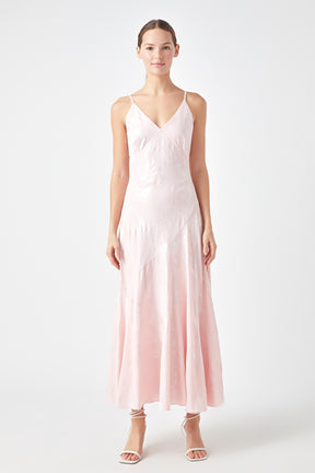 ENDLESS ROSE - Printed Foil Slip Dress - DRESSES available at Objectrare