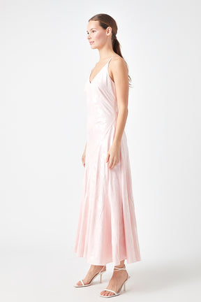 ENDLESS ROSE - Printed Foil Slip Dress - DRESSES available at Objectrare