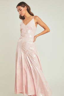 ENDLESS ROSE - Printed Foil Slip Dress - DRESSES available at Objectrare