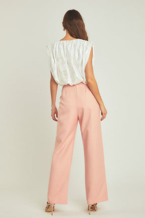 ENDLESS ROSE - Printed Foil Sleeveless Top - TOPS available at Objectrare
