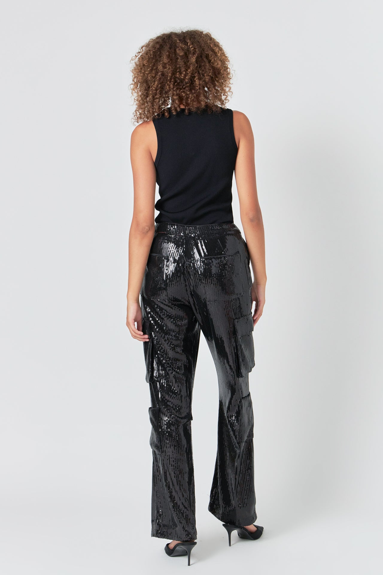 ENDLESS ROSE - Sequins Cargo Pants - PANTS available at Objectrare