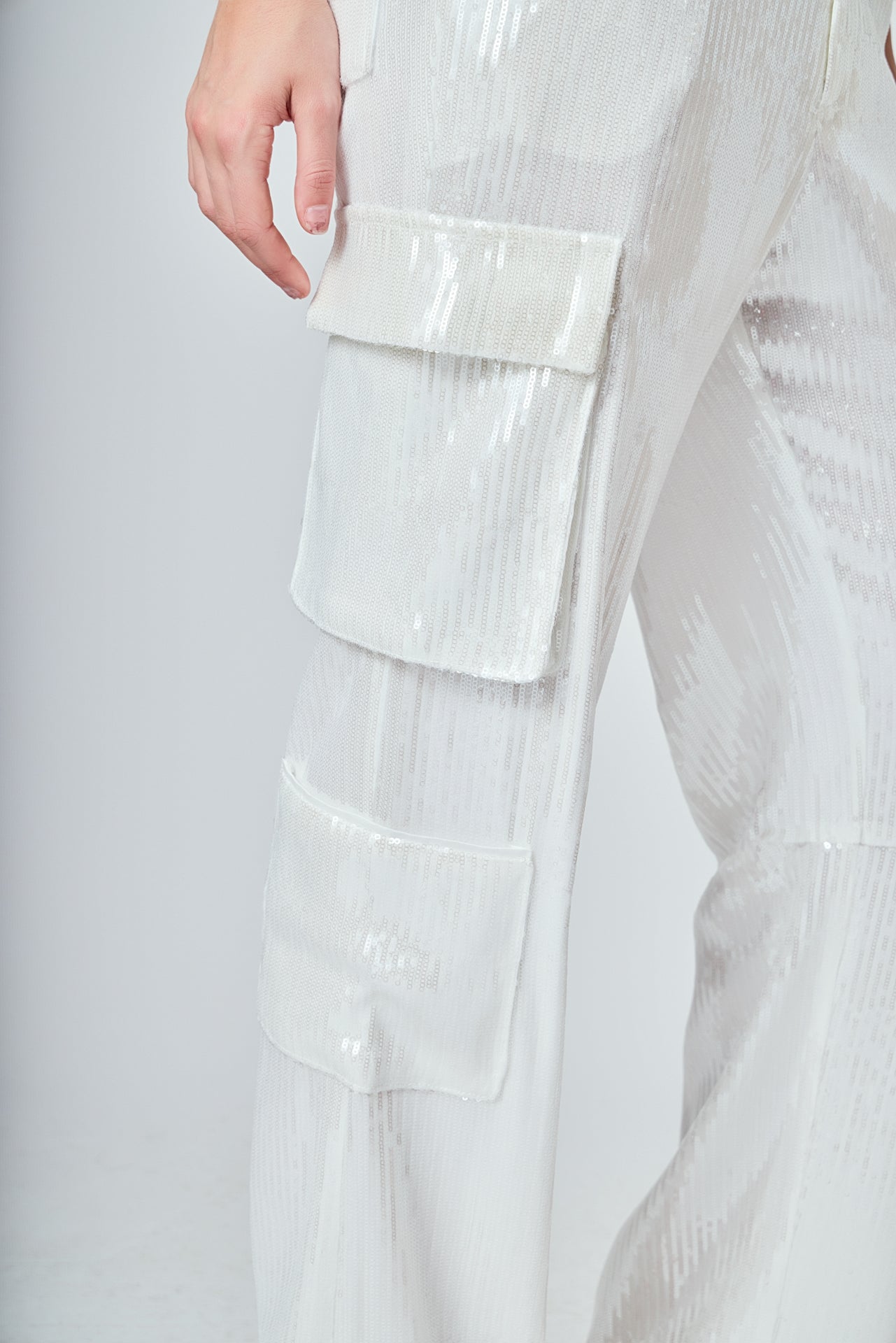ENDLESS ROSE - Sequined Cargo Pants - PANTS available at Objectrare