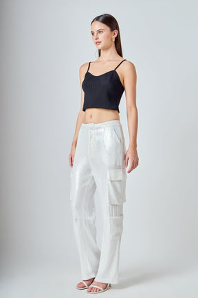 ENDLESS ROSE - Sequined Cargo Pants - PANTS available at Objectrare
