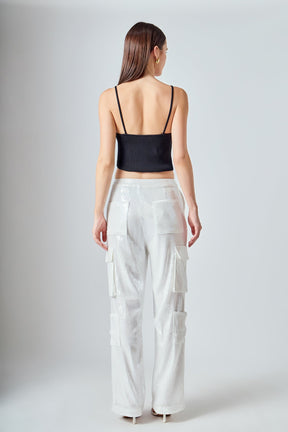 ENDLESS ROSE - Sequined Cargo Pants - PANTS available at Objectrare
