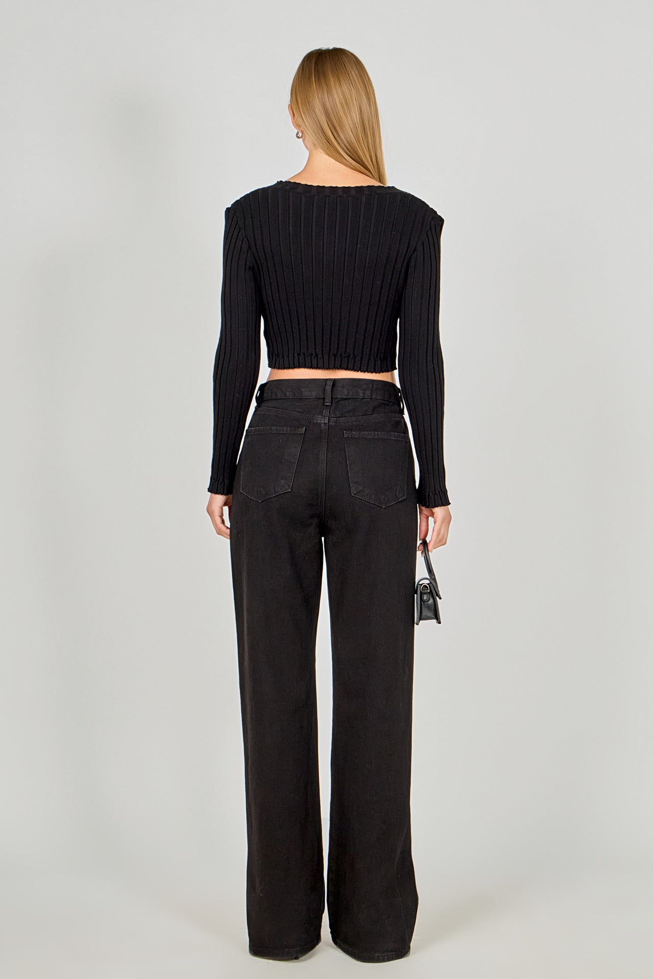 ENDLESS ROSE - Long Sleeve Ruffled Knit - TOPS available at Objectrare