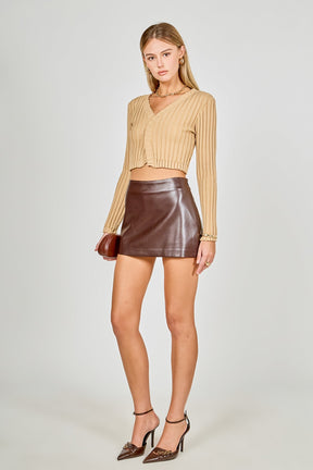 Long Sleeve Ruffled Knit