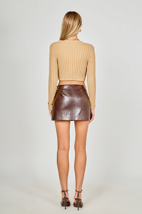 ENDLESS ROSE - Long Sleeve Ruffled Knit - TOPS available at Objectrare