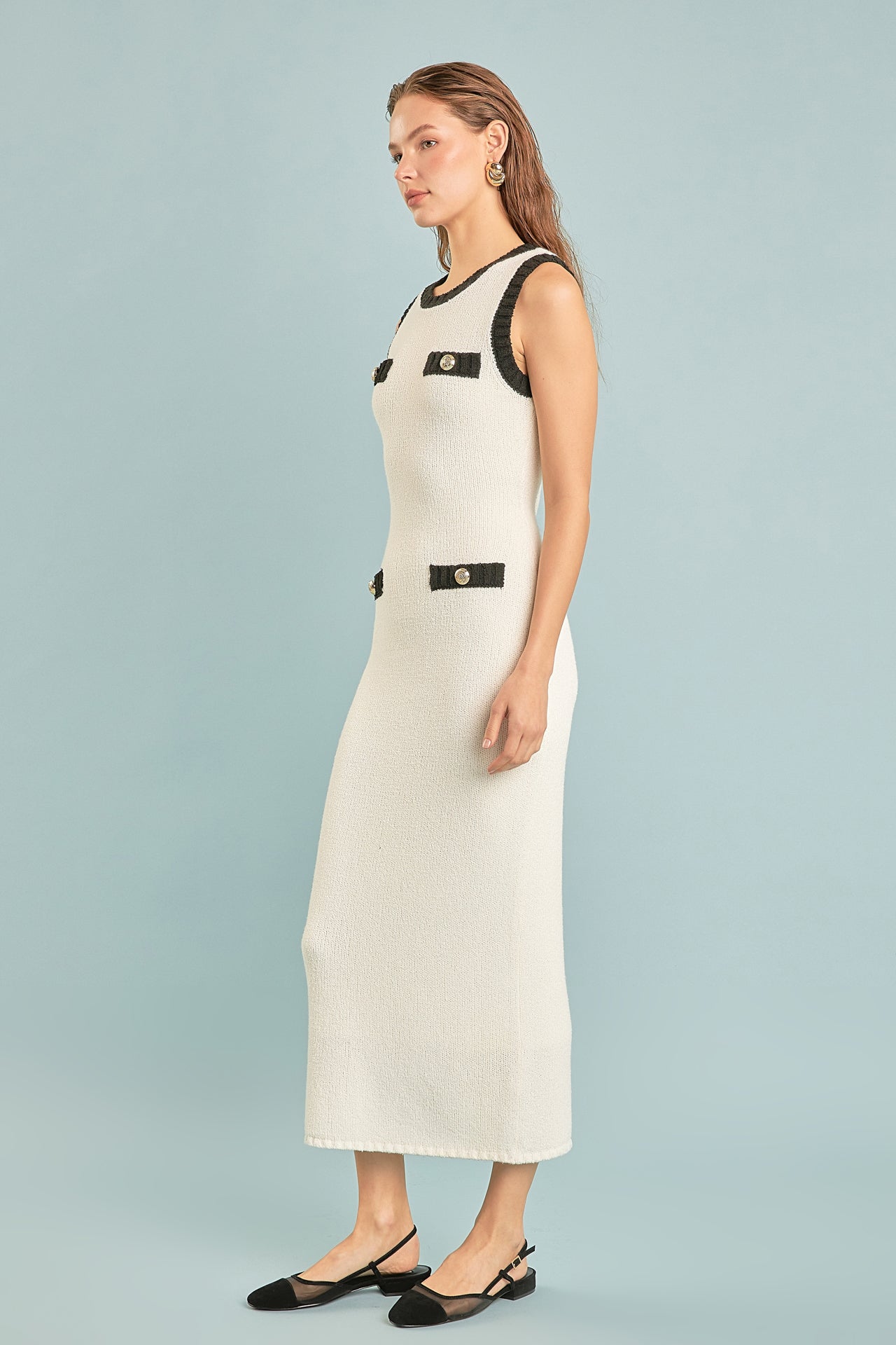ENDLESS ROSE - Crochet Knit Maxi Dress - DRESSES available at Objectrare
