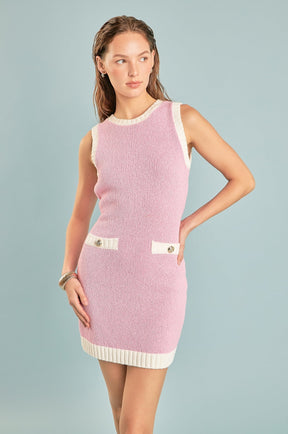 ENDLESS ROSE - Crochet Knit Mini Dress - DRESSES available at Objectrare