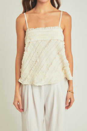 ENDLESS ROSE - Endless Rose - Ruffled Sleeveless Top - TOPS available at Objectrare