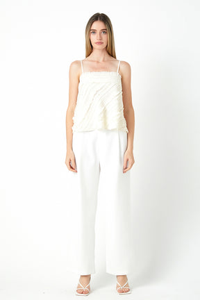 ENDLESS ROSE - Ruffled Sleeveless Top - TOPS available at Objectrare