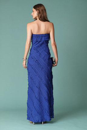 ENDLESS ROSE - Strapless Ruffled Maxi Dress - DRESSES available at Objectrare