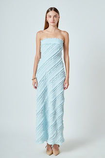 Juliette Strapless Ruffled Maxi Dress