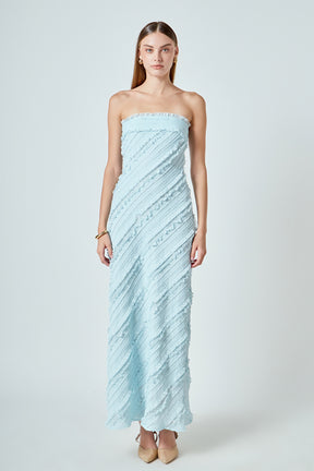 Juliette Strapless Ruffled Maxi Dress