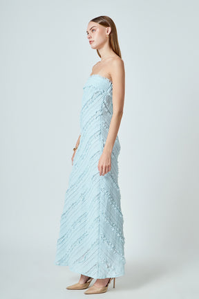 Juliette Strapless Ruffled Maxi Dress
