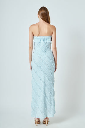 Juliette Strapless Ruffled Maxi Dress