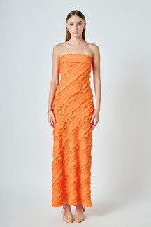 Juliette Strapless Ruffled Maxi Dress