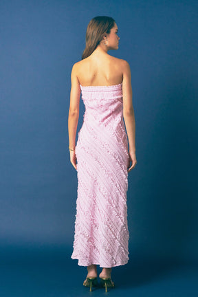 ENDLESS ROSE - Endless Rose - Strapless Ruffled Maxi Dress - DRESSES available at Objectrare