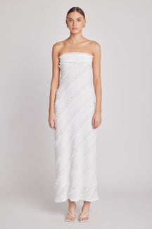 Juliette Strapless Ruffled Maxi Dress