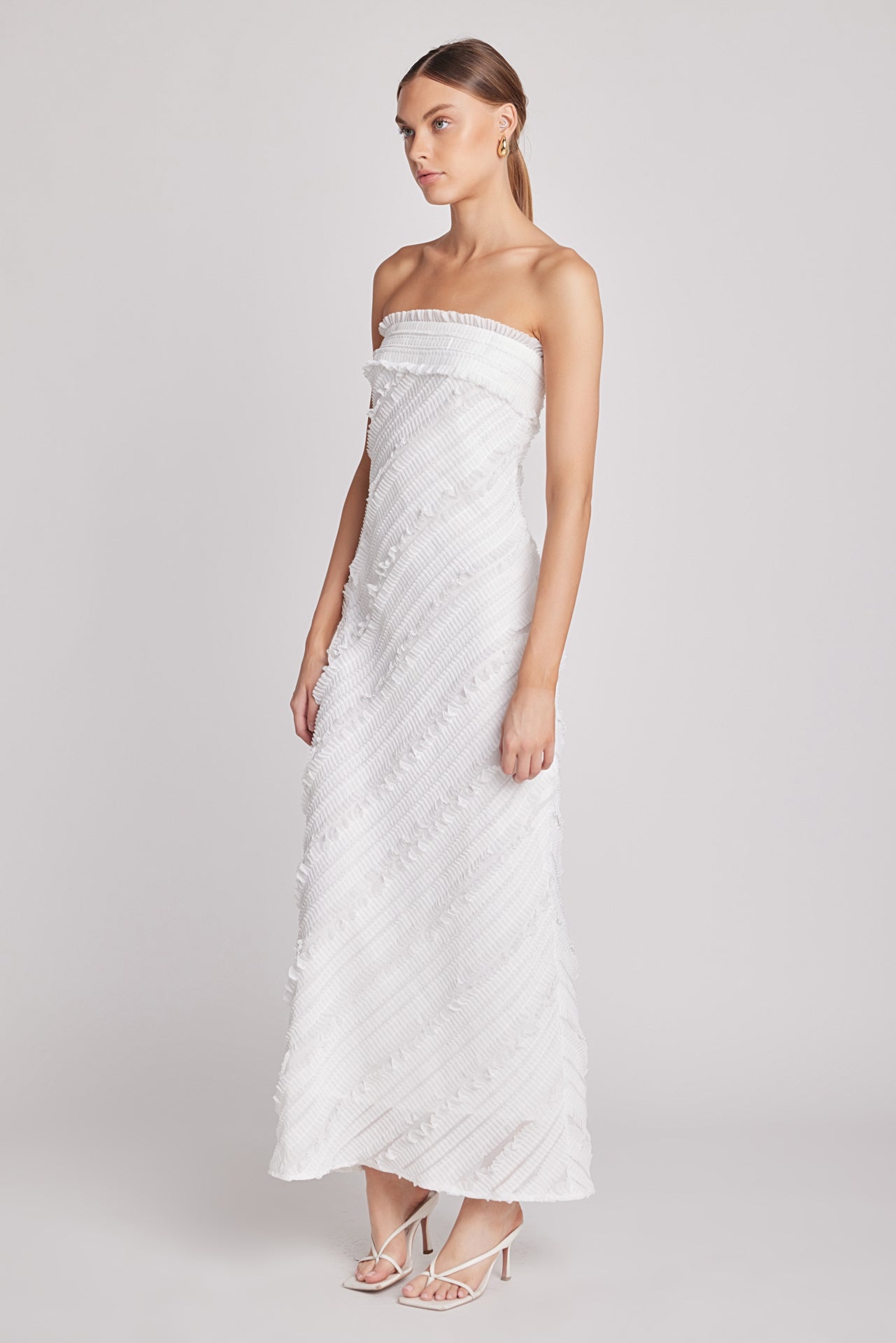 Juliette Strapless Ruffled Maxi Dress