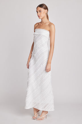 Juliette Strapless Ruffled Maxi Dress