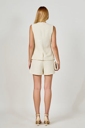 ENDLESS ROSE - Lauren Tweed Buttoned Long Split Top - TOPS available at Objectrare