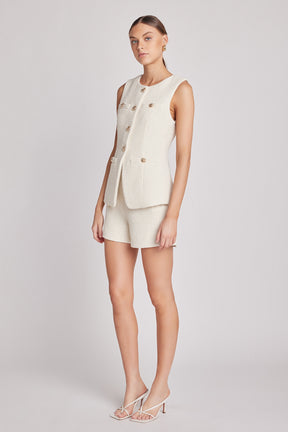 ENDLESS ROSE - Lauren Tweed Buttoned Shorts - SHORTS available at Objectrare