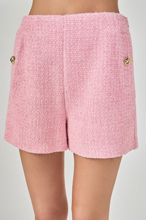 ENDLESS ROSE - Lauren Tweed Buttoned Shorts - SHORTS available at Objectrare