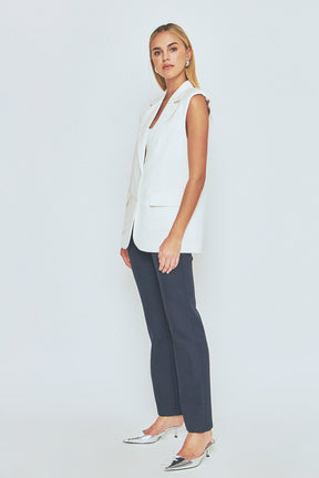 ENDLESS ROSE - Endless Rose - Linen Oversize Vest Blazer - BLAZERS available at Objectrare