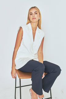 ENDLESS ROSE - Endless Rose - Linen Oversize Vest Blazer - BLAZERS available at Objectrare