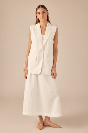 Linen Oversize Vest Blazer