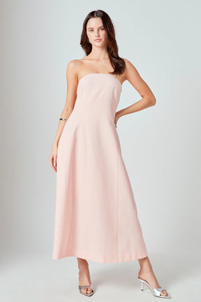 ENDLESS ROSE - Whitney Linen Strapless Dress - DRESSES available at Objectrare